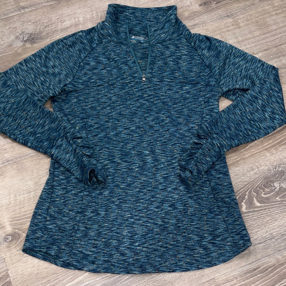 Columbia Women's Teal Quarter-Zip Sweatshirt